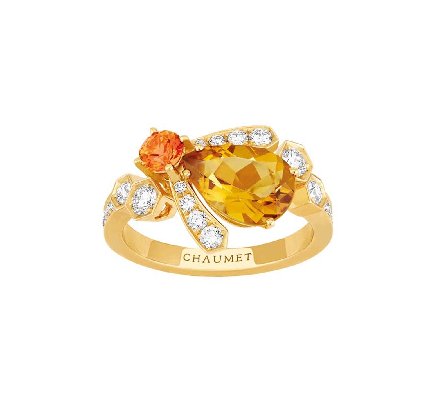 Chaumet Bee My Love ring in yellow gold, set with a